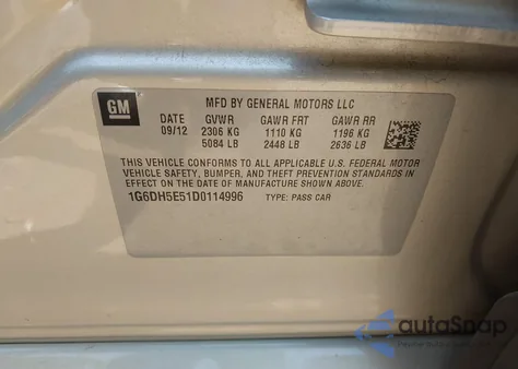 2013 Cadillac Cts Luxury Collection from USA, damaged, VIN 1G6DH5E51D0114996